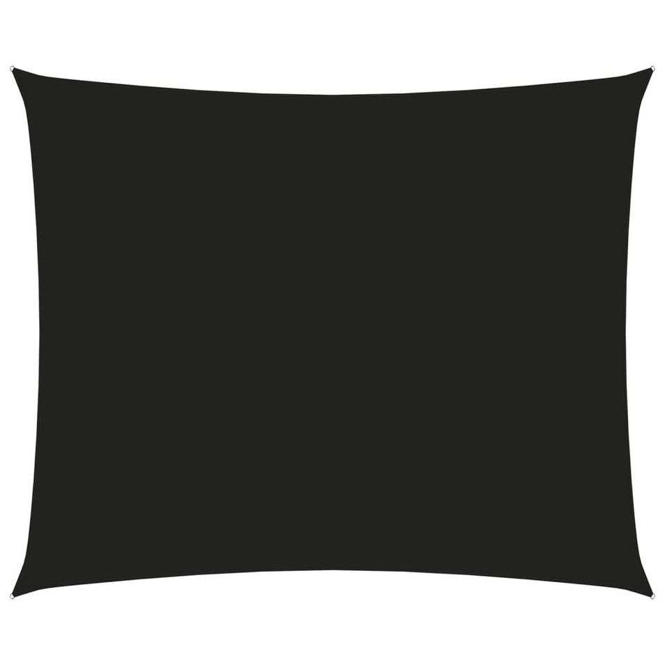 Voile de parasol Tissu Oxford rectangulaire 5x6 m Noir - Photo n°1