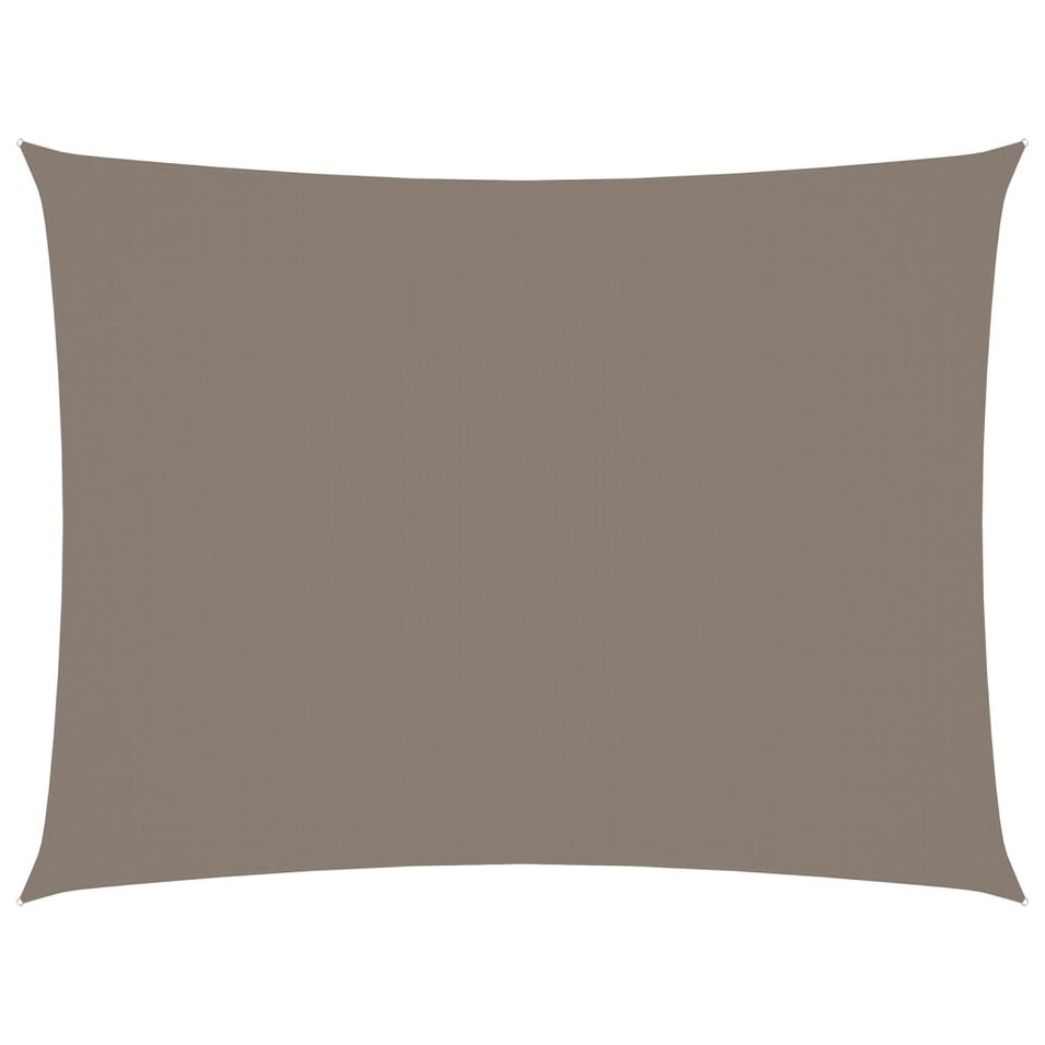 Voile de parasol Tissu Oxford rectangulaire 5x6 m Taupe - Photo n°1