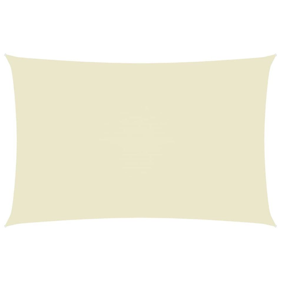 Voile de parasol Tissu Oxford rectangulaire 5x8 m Crème - Photo n°1