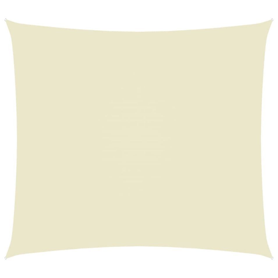 Voile de parasol Tissu Oxford rectangulaire 6x7 m Crème - Photo n°1