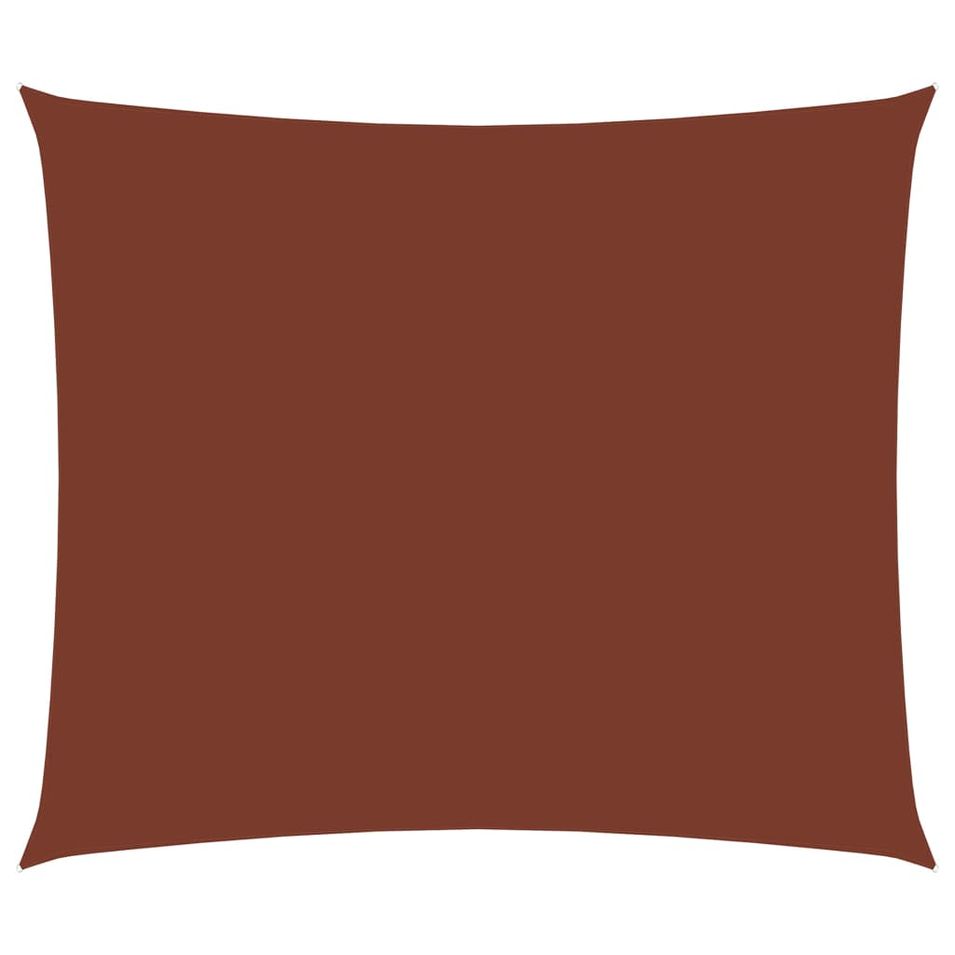 Voile de parasol Tissu Oxford rectangulaire 6x7 m Terre cuite - Photo n°1