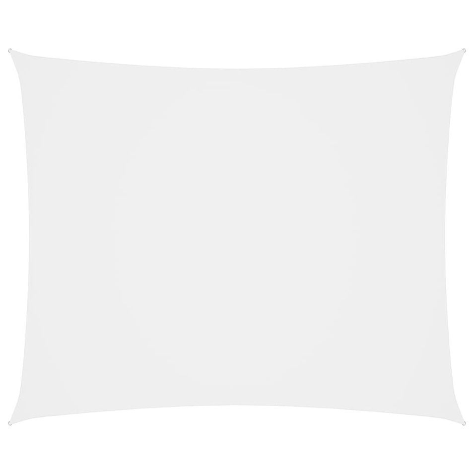 Voile de parasol Tissu Oxford rectangulaire 6x8 m Blanc - Photo n°1