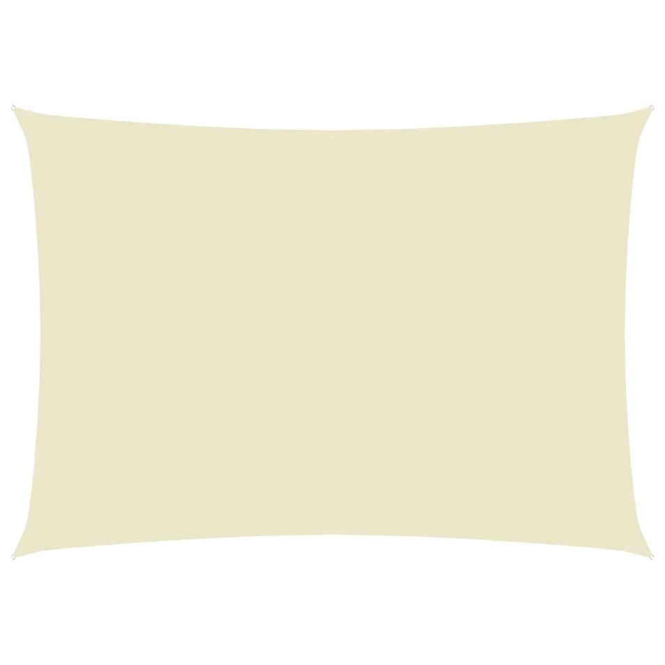 Voile de parasol Tissu Oxford rectangulaire 6x8 m Crème - Photo n°1