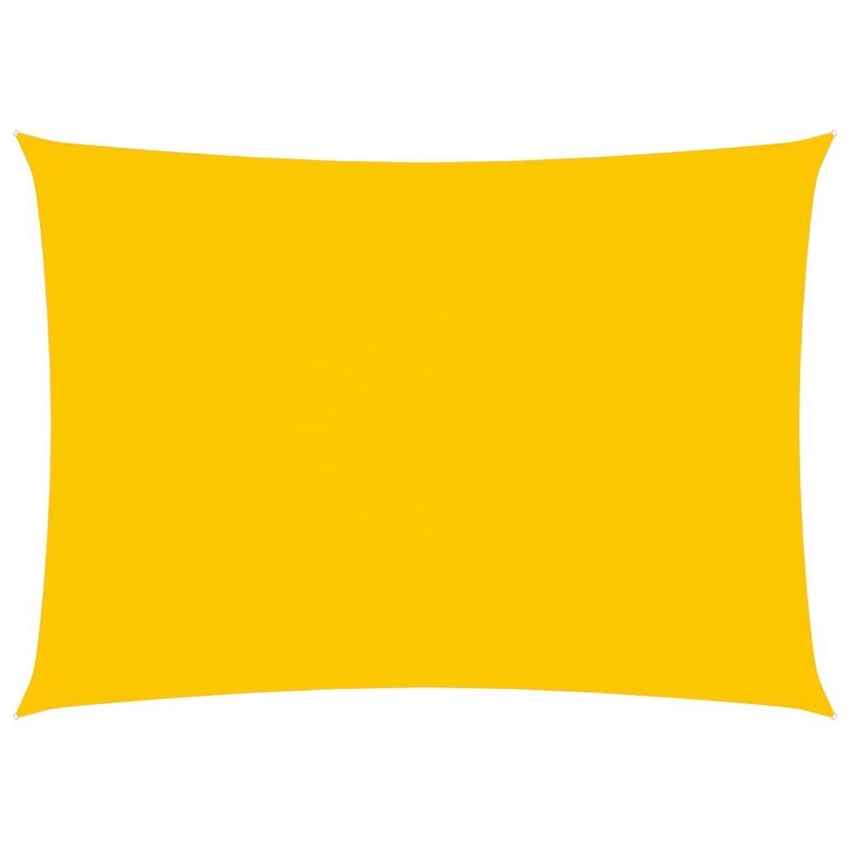 Voile de parasol Tissu Oxford rectangulaire 6x8 m Jaune - Photo n°1