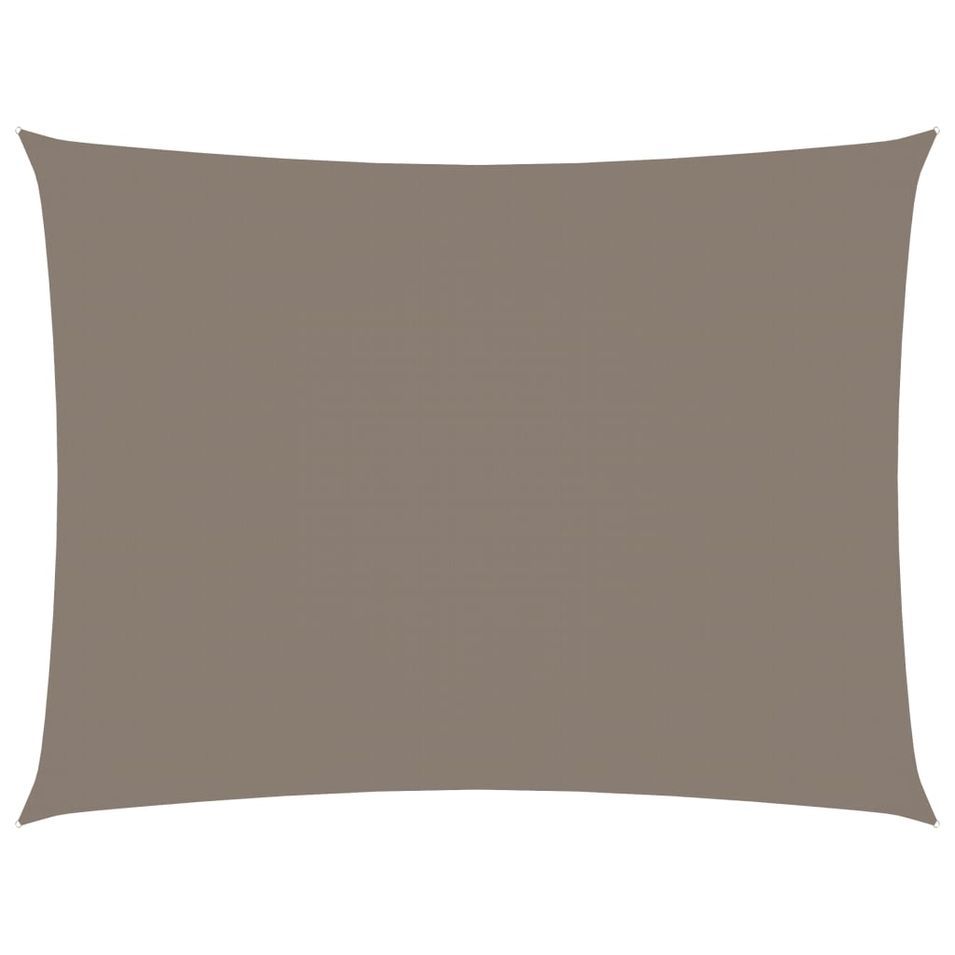 Voile de parasol Tissu Oxford rectangulaire 6x8 m Taupe - Photo n°1