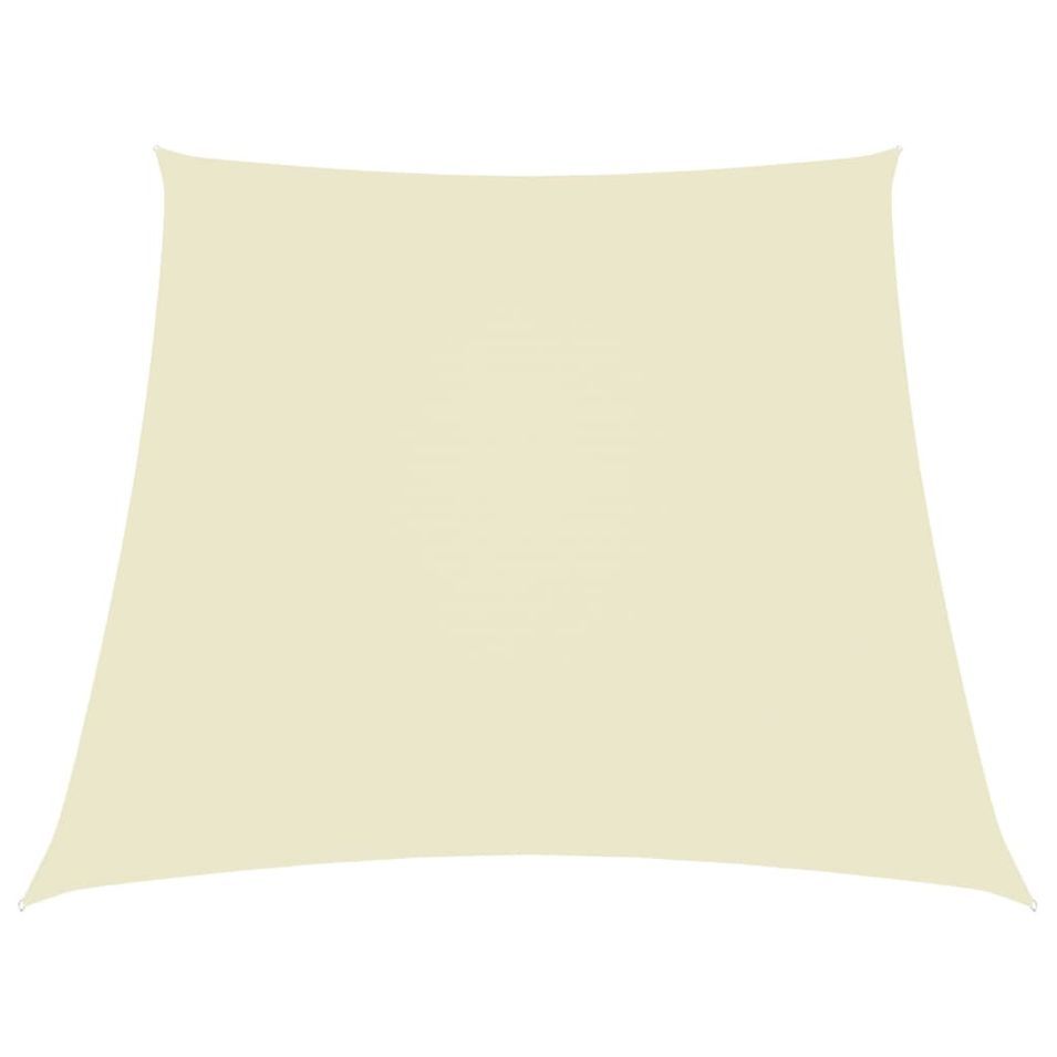 Voile de parasol Tissu Oxford trapèze 3/4x2 m Crème - Photo n°1