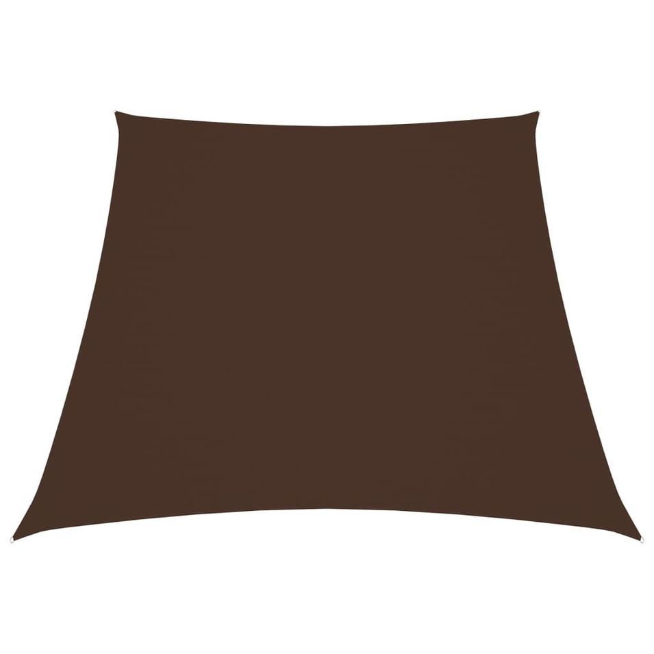 Voile de parasol Tissu Oxford trapèze 3/4x2 m Marron - Photo n°1
