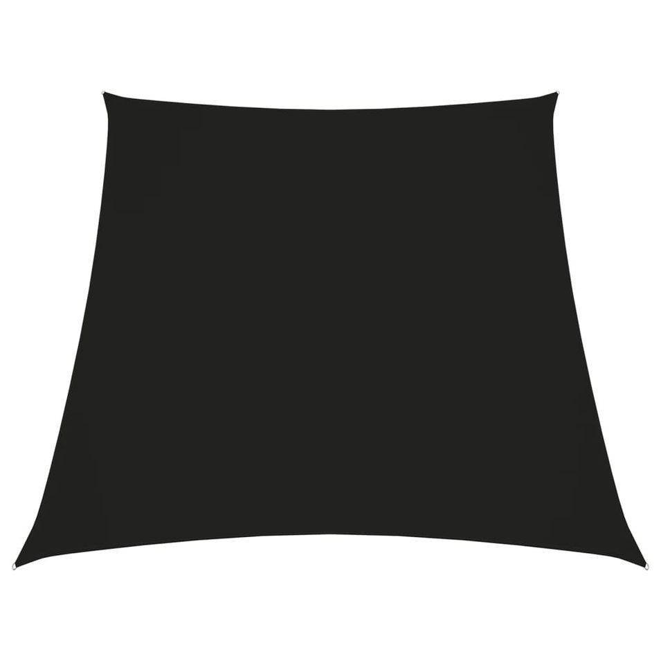 Voile de parasol Tissu Oxford trapèze 3/4x2 m Noir - Photo n°1