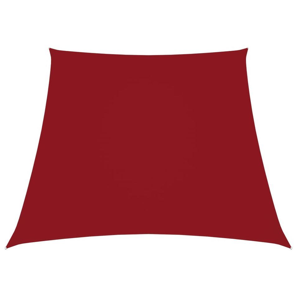 Voile de parasol Tissu Oxford trapèze 3/4x2 m Rouge - Photo n°1