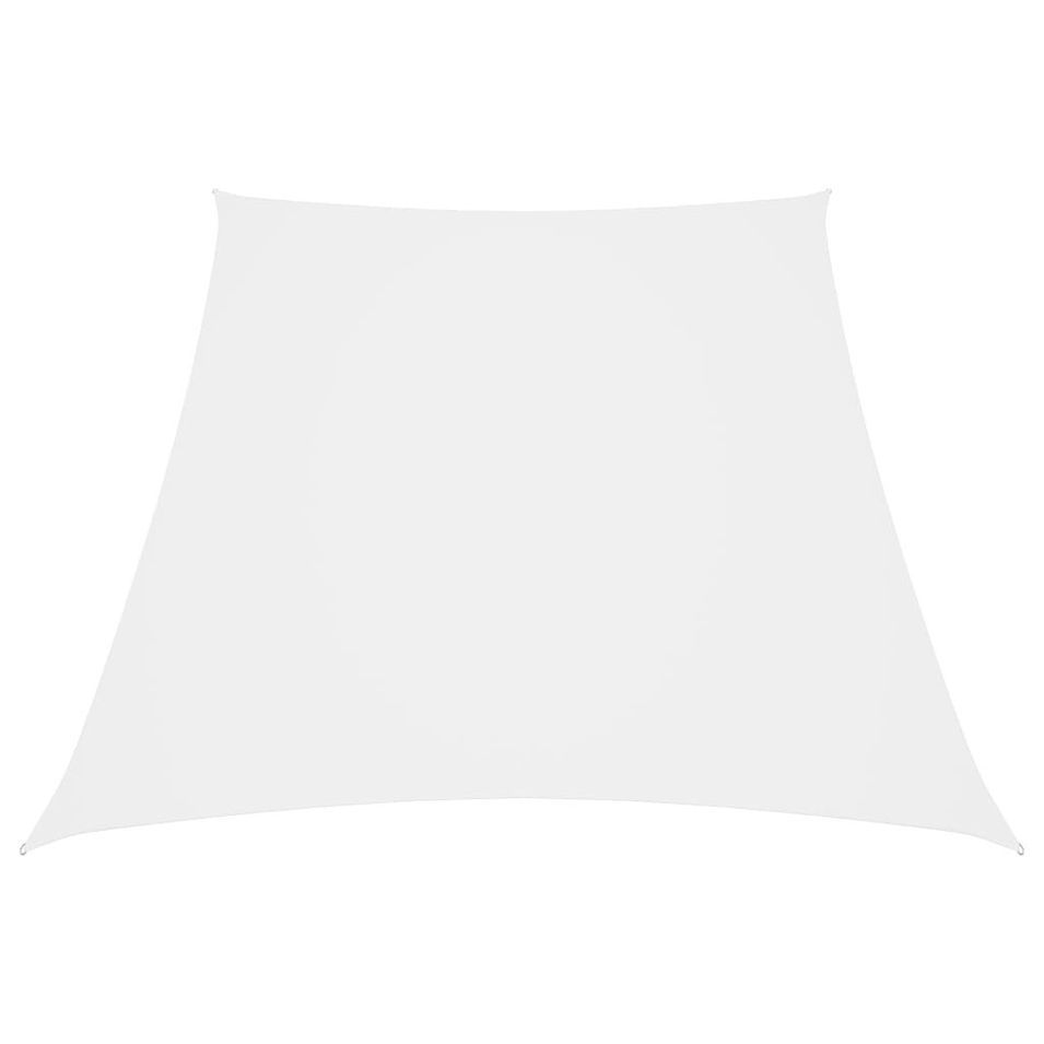 Voile de parasol Tissu Oxford trapèze 4/5x3 m Blanc - Photo n°1