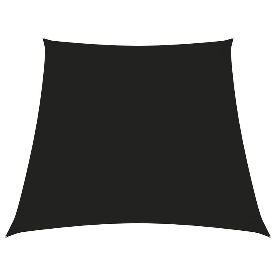 Voile de parasol Tissu Oxford trapèze 4/5x3 m Noir - Photo n°1