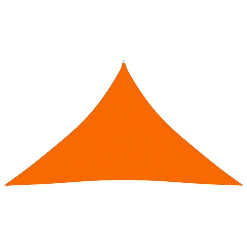 Voile de parasol Tissu Oxford triangulaire 3,5x3,5x4,9 m Orange - Photo n°1