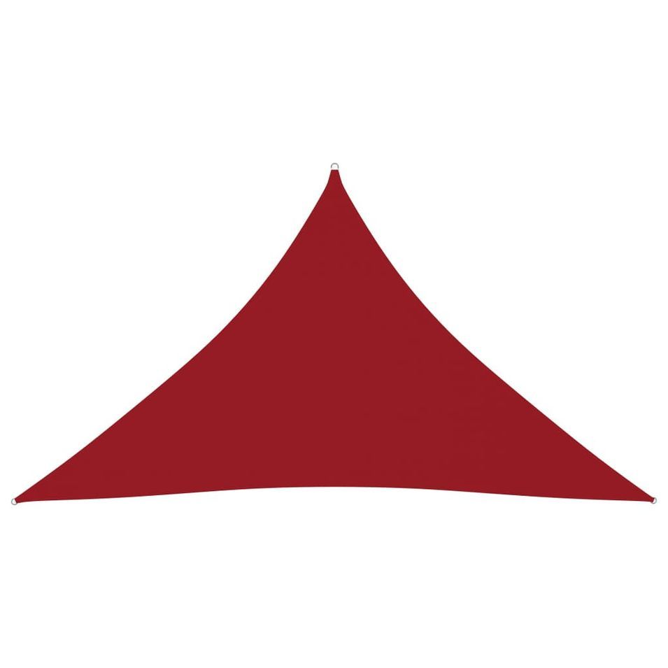 Voile de parasol Tissu Oxford triangulaire 3,5x3,5x4,9 m Rouge - Photo n°1