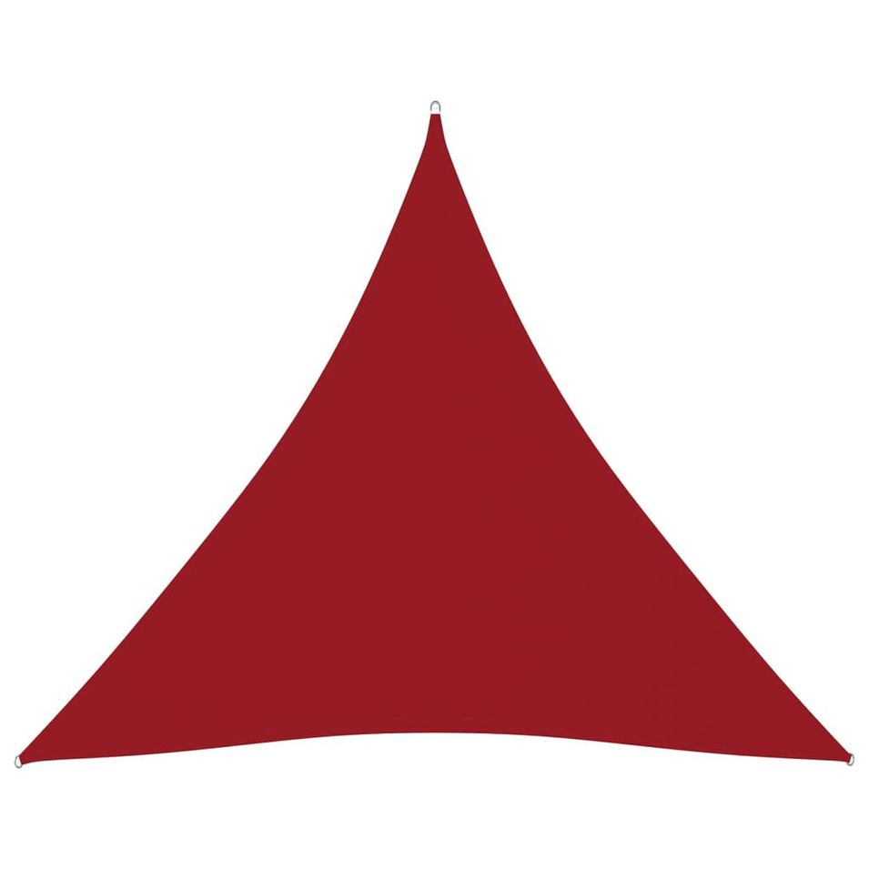 Voile de parasol Tissu Oxford triangulaire 3,6x3,6x3,6 m Rouge - Photo n°1