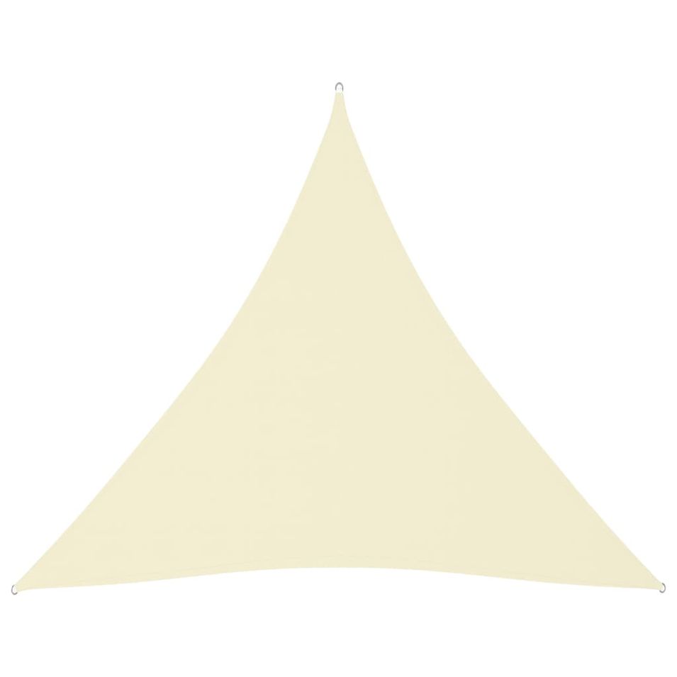 Voile de parasol Tissu Oxford triangulaire 3x3x3 m Crème - Photo n°1
