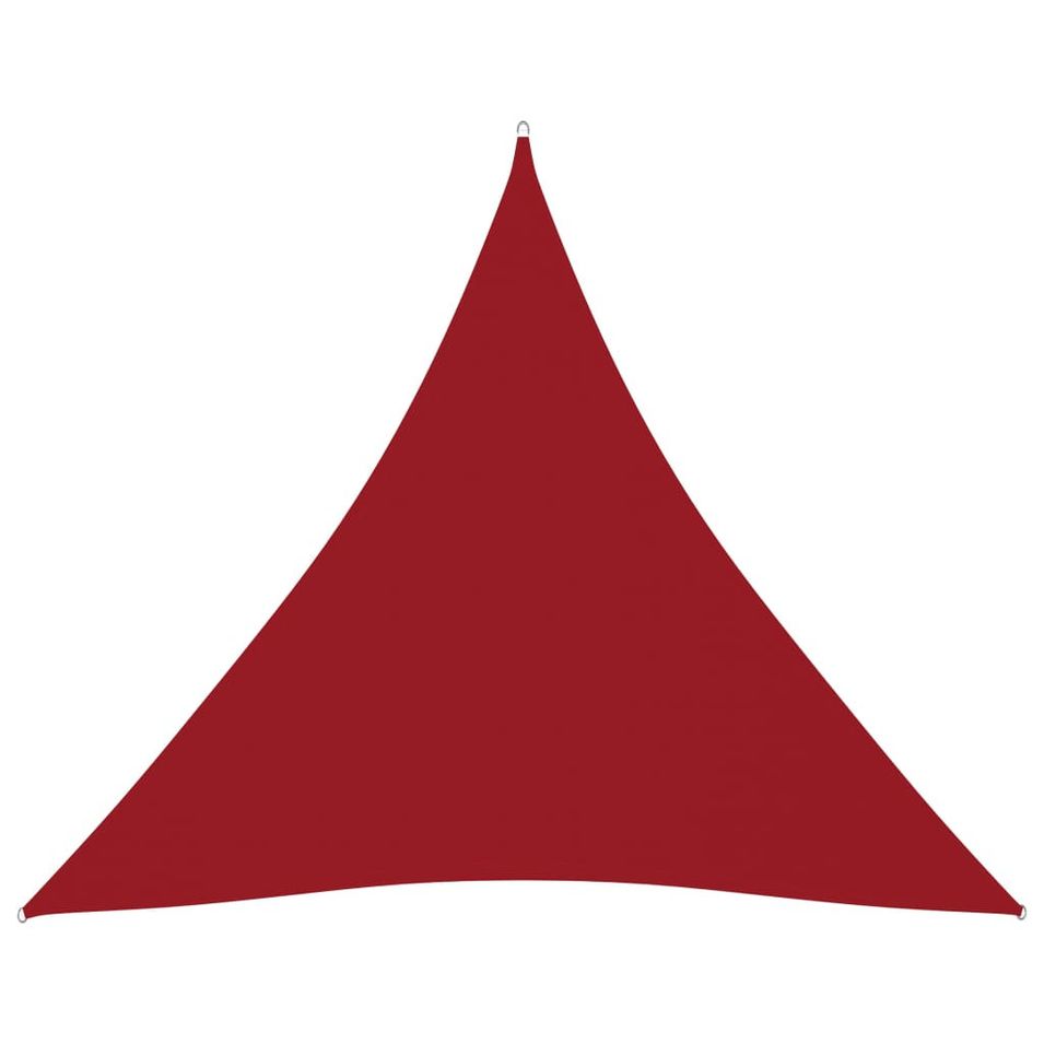 Voile de parasol Tissu Oxford triangulaire 3x3x3 m Rouge - Photo n°1