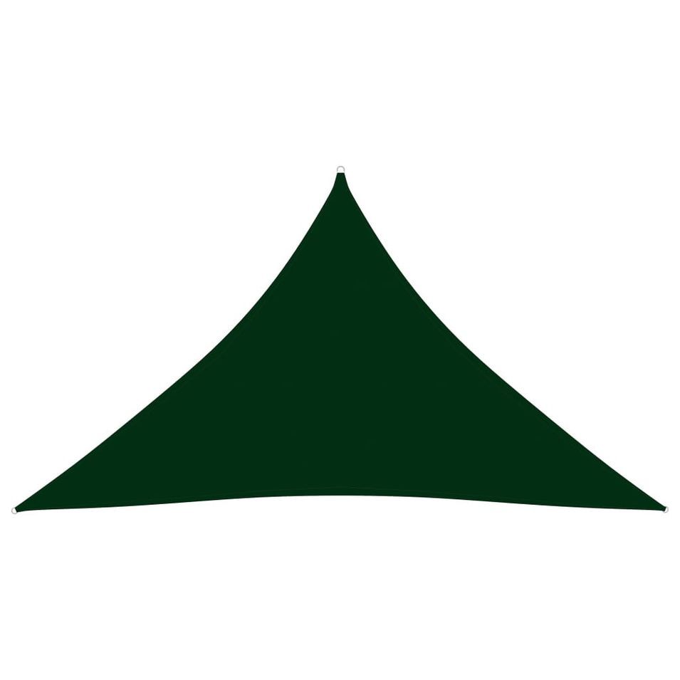 Voile de parasol Tissu Oxford triangulaire 3x3x4,24m Vert foncé - Photo n°1