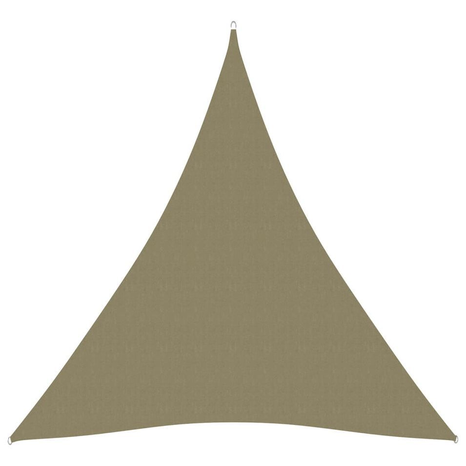 Voile de parasol Tissu Oxford triangulaire 3x4x4 m Beige - Photo n°1