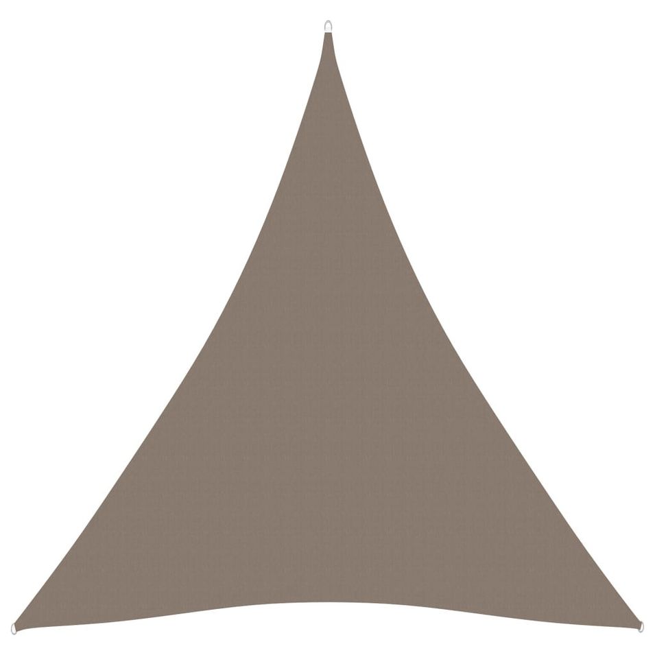 Voile de parasol Tissu Oxford triangulaire 4,5x4,5x4,5 m Taupe - Photo n°1