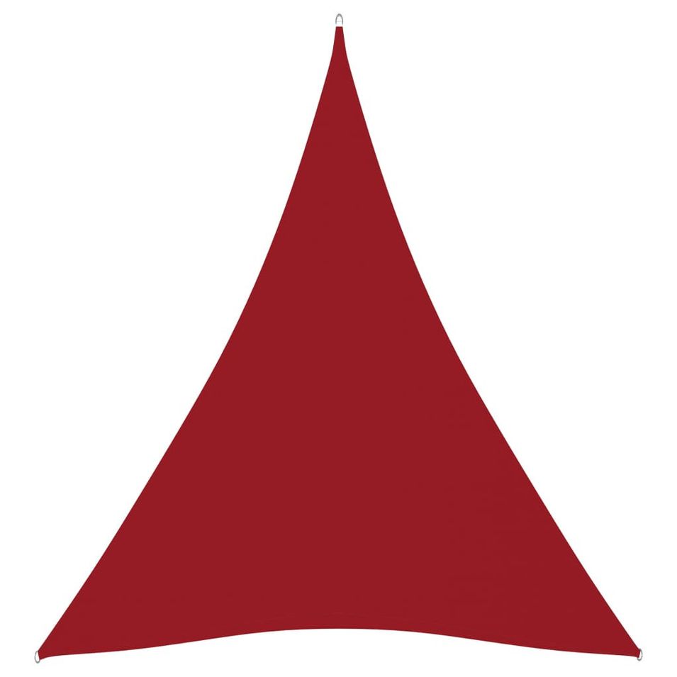 Voile de parasol Tissu Oxford triangulaire 4x5x5 m Rouge - Photo n°1