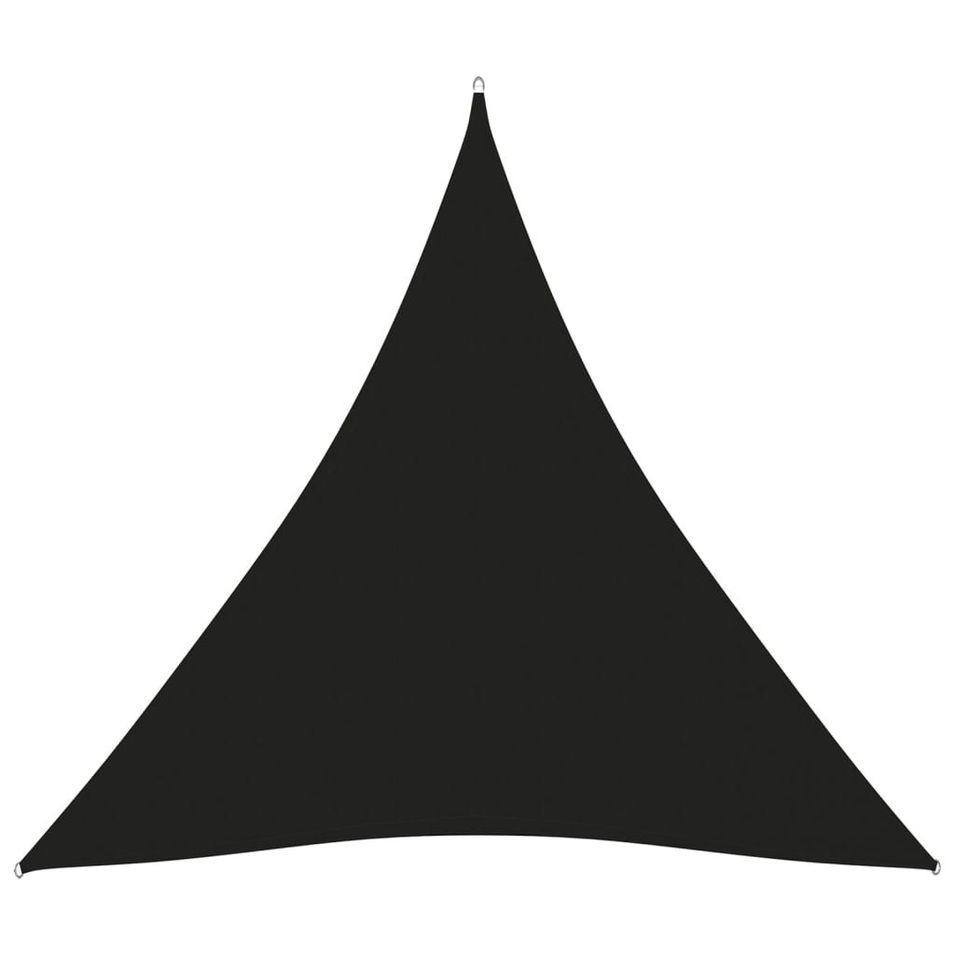 Voile de parasol Tissu Oxford triangulaire 5x5x5 m Noir - Photo n°1