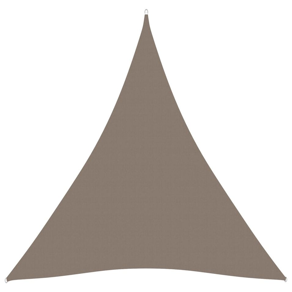 Voile de parasol Tissu Oxford triangulaire 5x5x5 m Taupe - Photo n°1