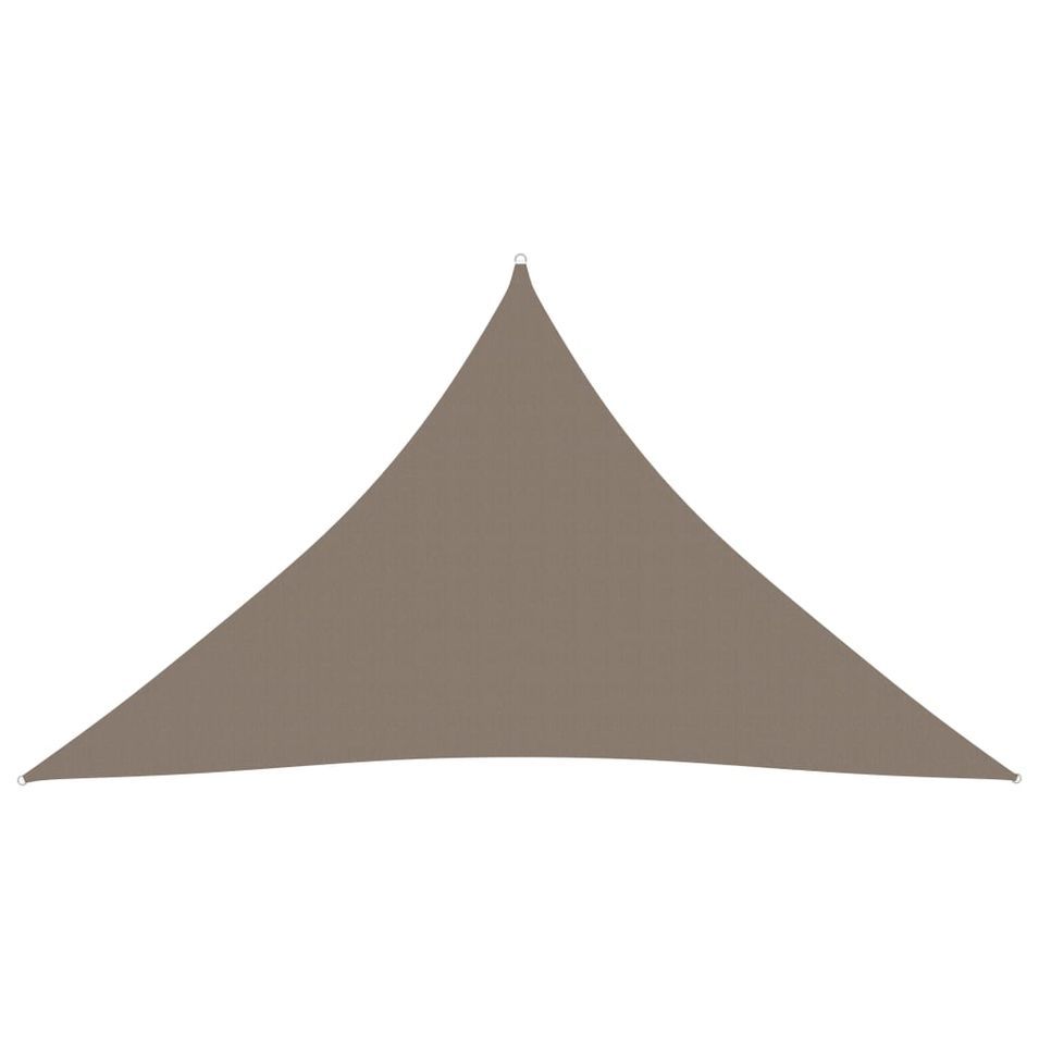 Voile de parasol Tissu Oxford triangulaire 5x5x6 m Taupe - Photo n°1