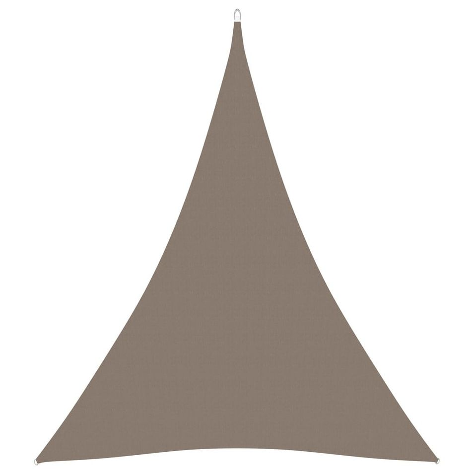Voile de parasol Tissu Oxford triangulaire 5x6x6 m Taupe - Photo n°1