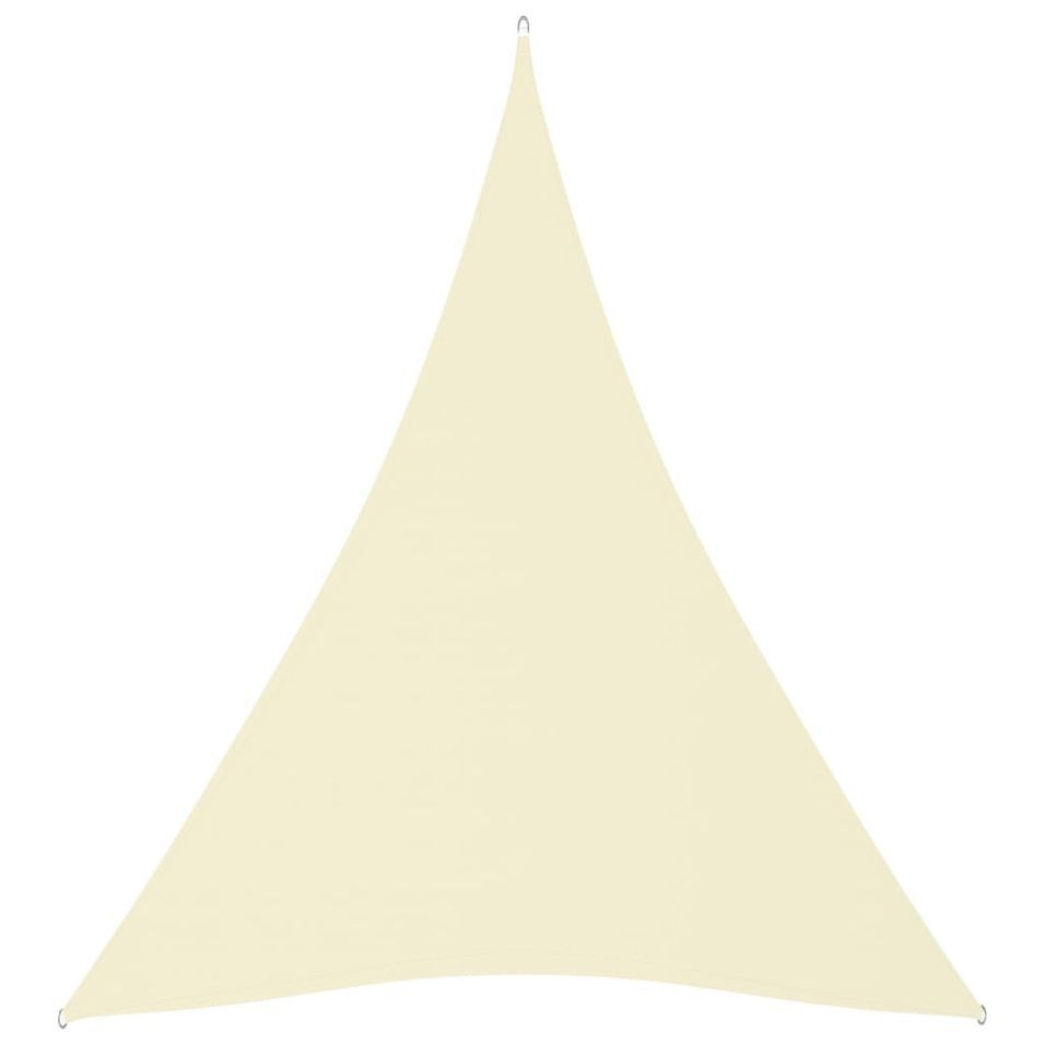 Voile de parasol Tissu Oxford triangulaire 5x7x7 m Crème - Photo n°1