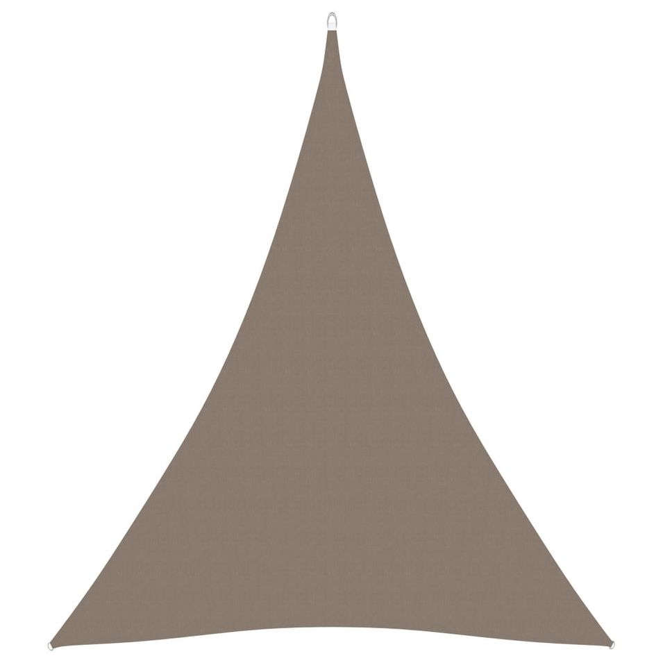 Voile de parasol Tissu Oxford triangulaire 5x7x7 m Taupe - Photo n°1