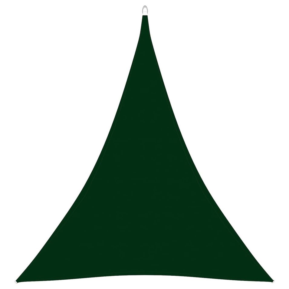 Voile de parasol Tissu Oxford triangulaire 5x7x7 m Vert foncé - Photo n°1