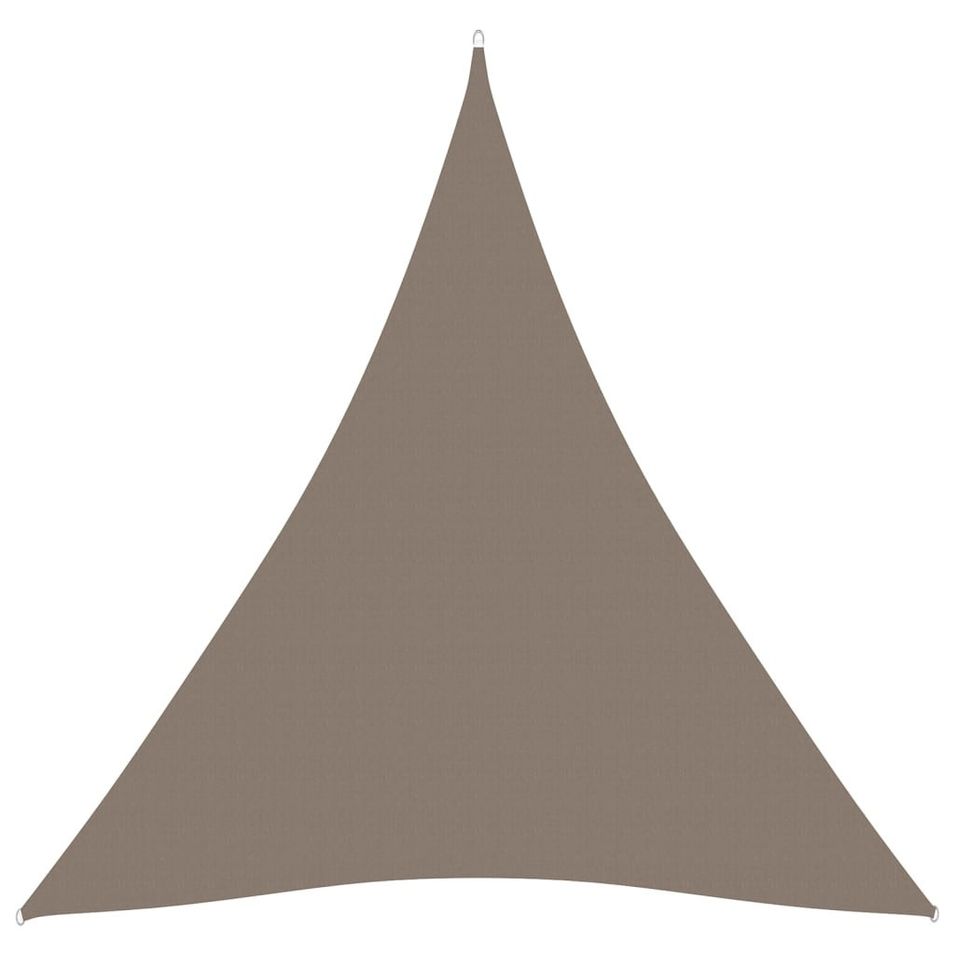 Voile de parasol Tissu Oxford triangulaire 6x6x6 m Taupe - Photo n°1