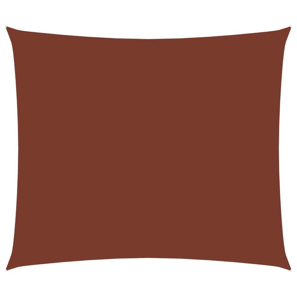 Voile parasol Tissu Oxford rectangulaire 2,5x4,5 m Terre cuite - Photo n°1