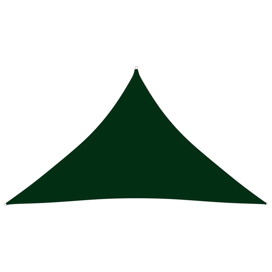Voile parasol Tissu Oxford triangulaire 3,5x3,5x4,9m Vert foncé - Photo n°1