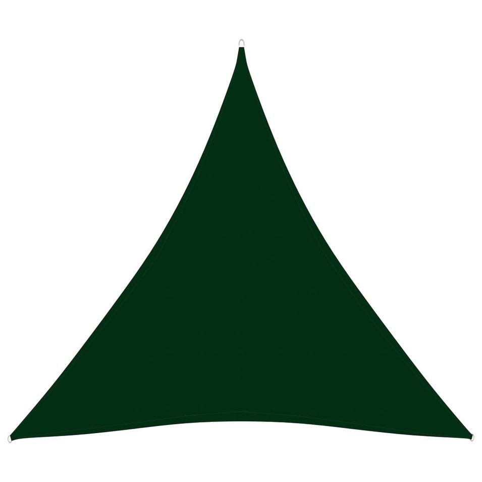 Voile parasol Tissu Oxford triangulaire 4,5x4,5x4,5m Vert foncé - Photo n°1