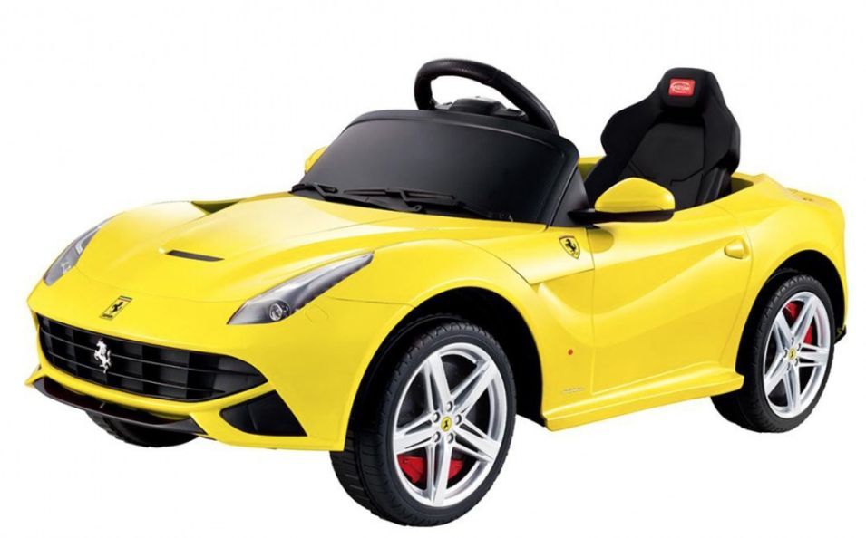 Voiture électrique Ferrari F12 Berlinetta jaune - Photo n°1