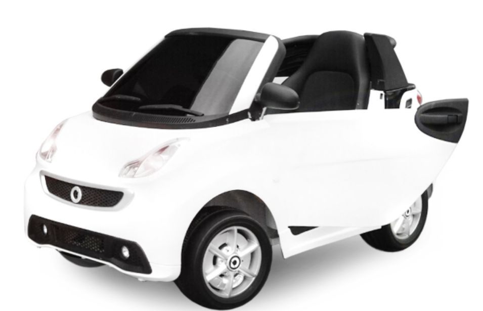 Voiture électrique Smart For Two blanc 2x30W 6V - Photo n°1