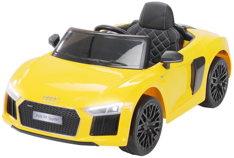 Voiture enfant électrique Audi R8 Spider jaune - Photo n°1