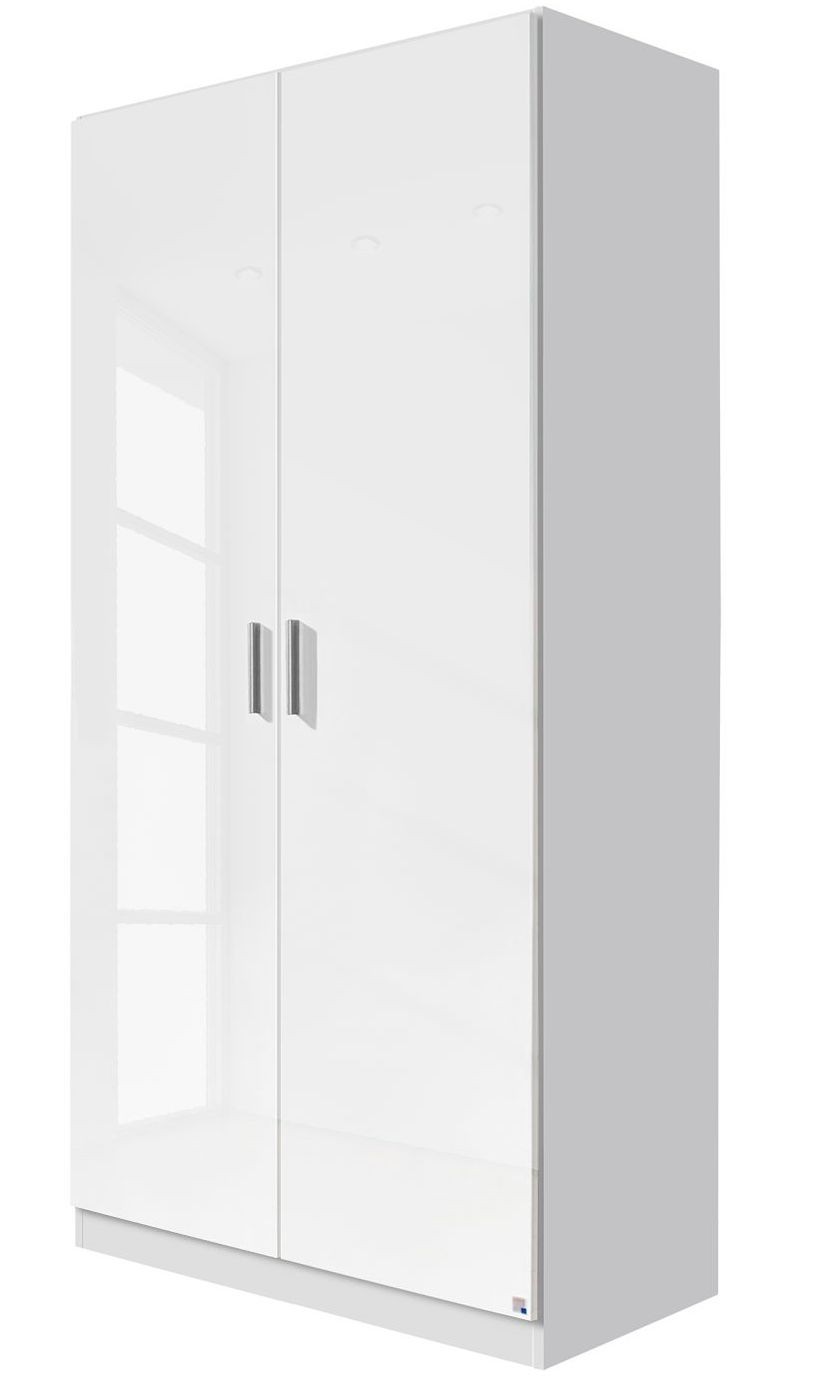 Mobel Select - Armoire 2 Portes Battantes Blanc Brillant Bello 90 ...