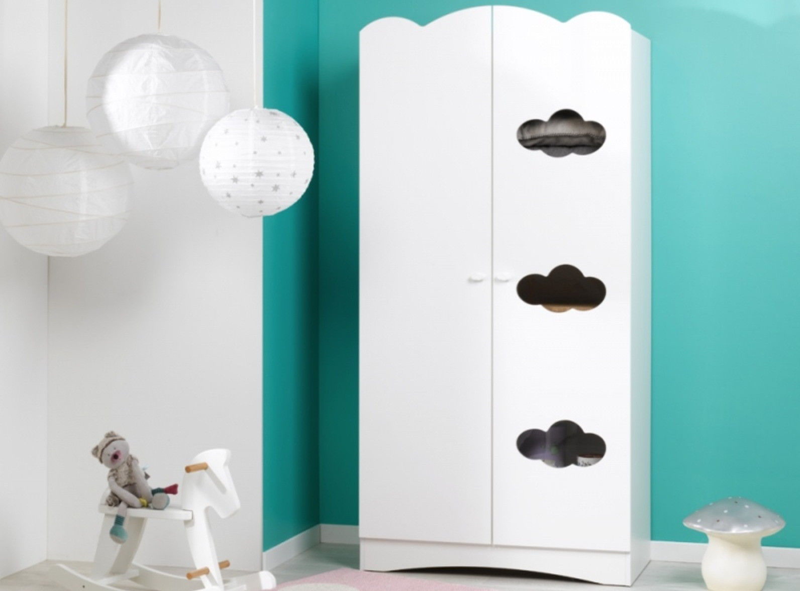 Junior Provence Armoire Bebe 2 Portes Bois Blanc Altea Lestendances Fr