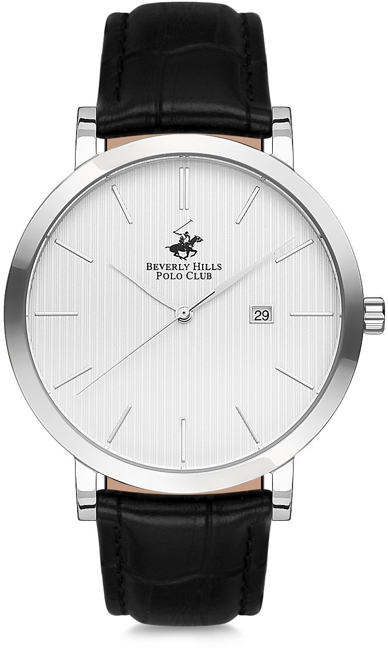 Montre beverly hills polo club cuir noir hot sale