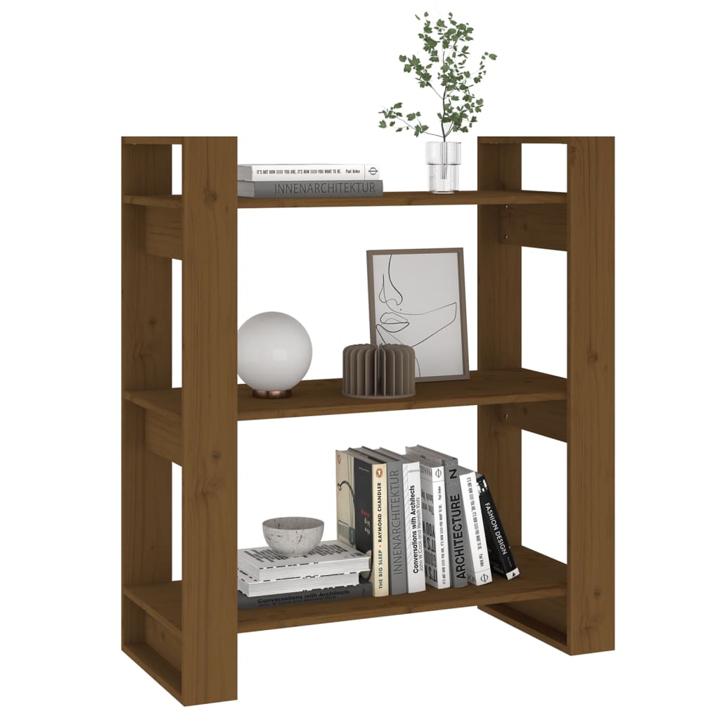 vidaXL Bibliothèque Marron miel 50x35x154 cm Bois de pin massif - Ciel & terre Commerce