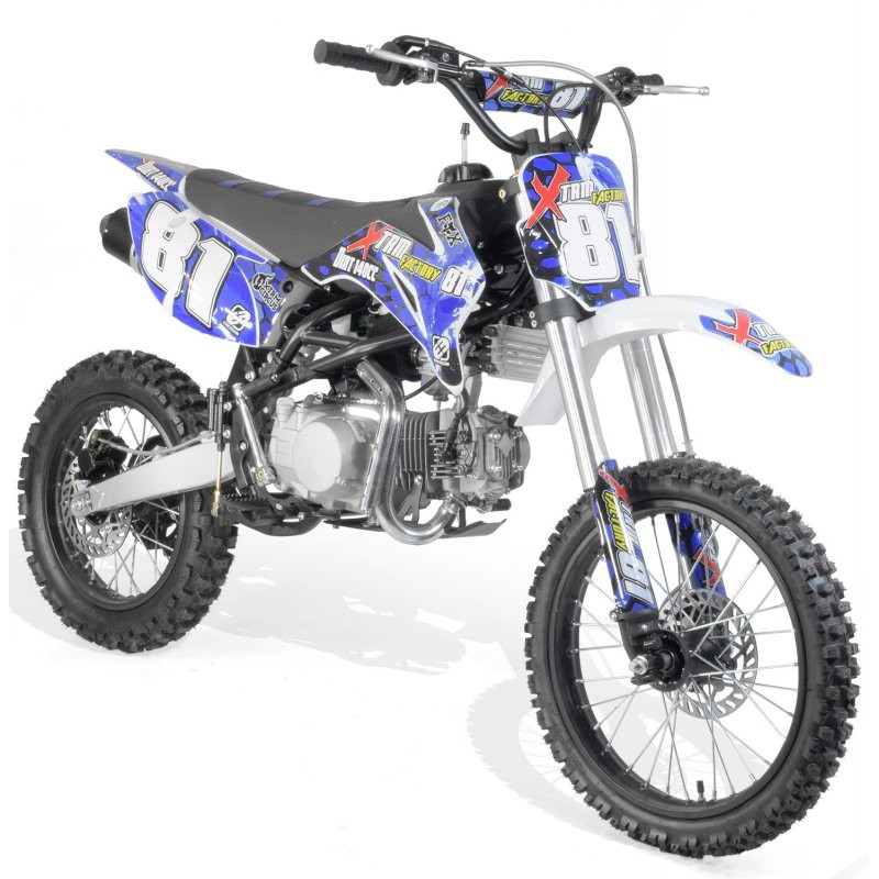 Moto cross MX 140cc bleu 17/14 pouces