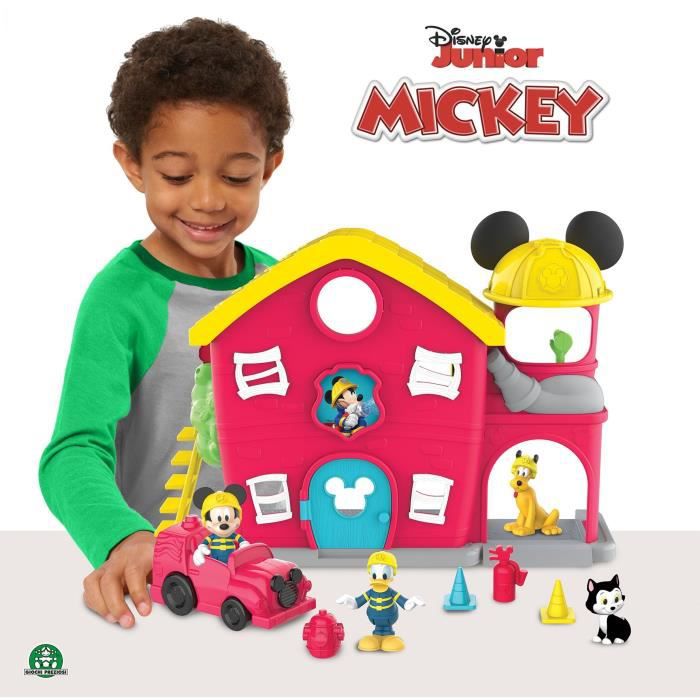 DISNEY - La Caserne de Pompier Mickey 14 pieces - avec fonctions sonores - Jouet  pour enfants des 3 ans - MCC19
