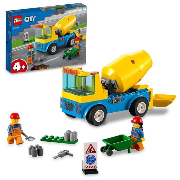 LEGO 60325 City Great Vehicles Le Camion Bétonniere, Jouet Véhicules de  Construction pour Les Enfants Des 4 Ans