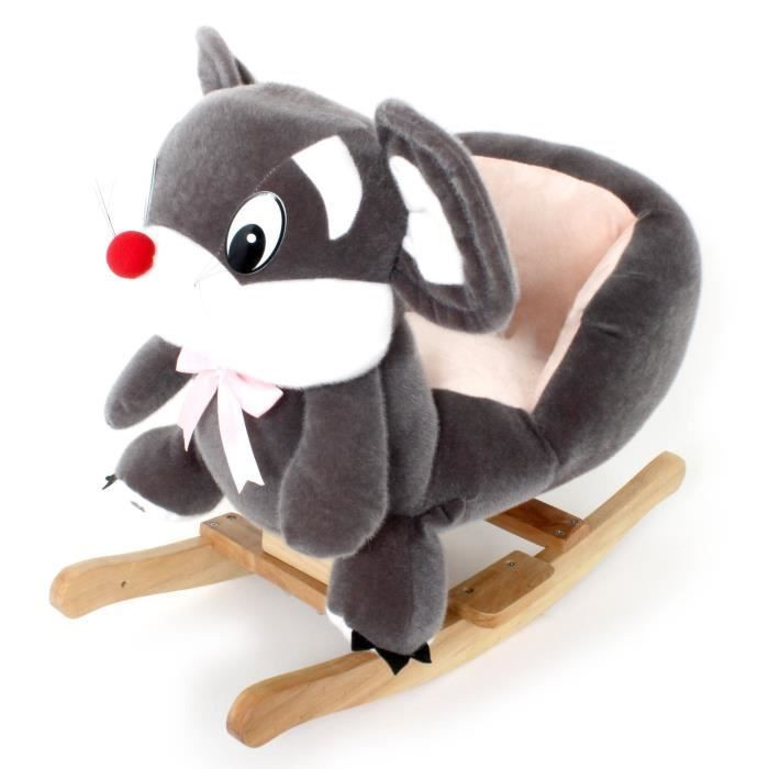 Souris jouet extensible machine peluche 16x20cm saumon sur carte