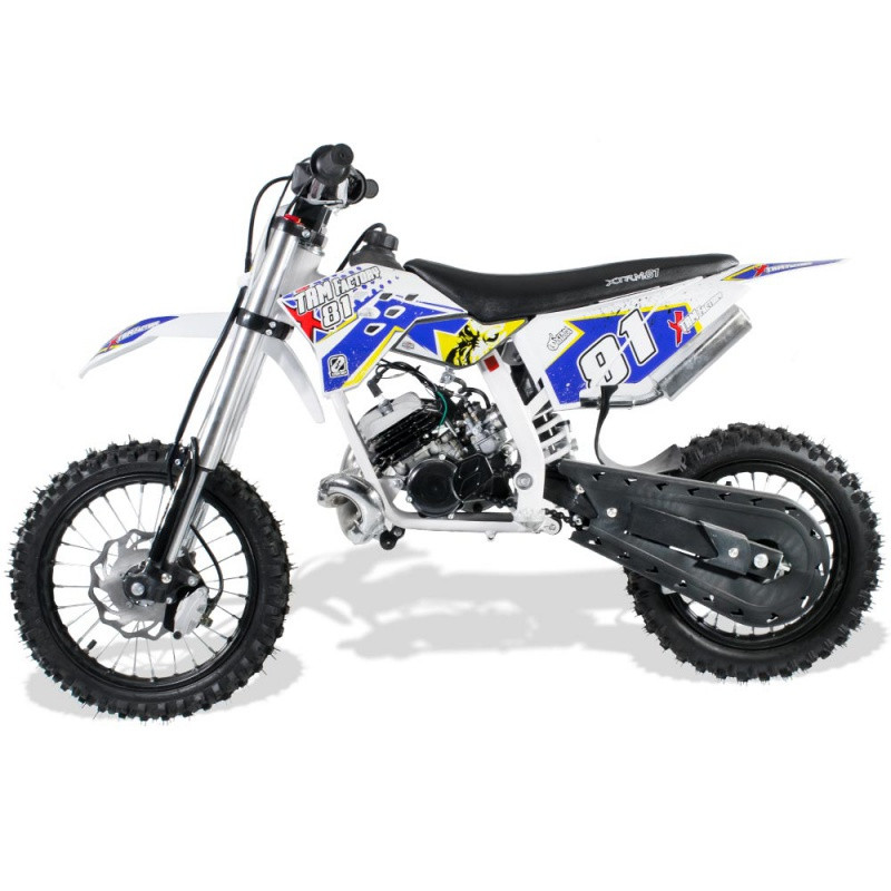 Moto cross 50cc Racing 14/12 9cv automatique Kick starter bleu