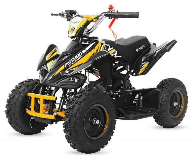 Quad enfant sport Python 49cc 6" noir et orange | LesTendances.fr