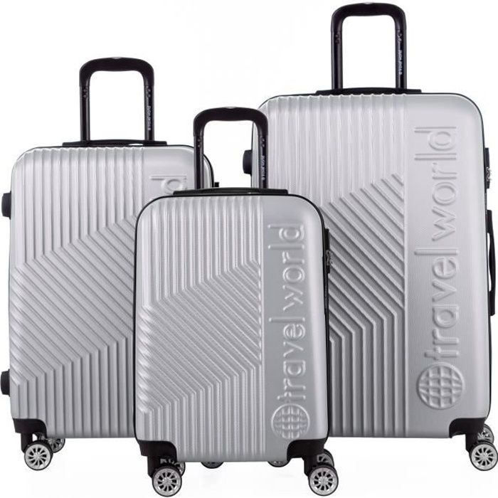 Ensemble Bagages de Voyage National Geographic Abroad 3 pièces Ensemble de  valise de voyage / Trolleyset - Silver - Set de 3 valises à la Fnac